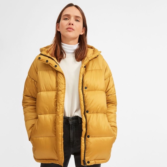 Everlane ReNew puffy puff in mustard gold XS - Picture 1 of 7